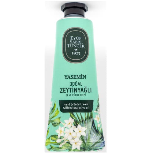 

Eyup Sabri Tuncer Olive Oil Hand Cream with Jasmine and Shea Butter, 50mL, Highly Moisturizing, Treats Irritated Skin, Smooth Application, Can be Used