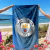 Manchester City FC Tryck Strandhandduk, Mångsidig Lätt Absorberande Strandhandduk för Pool Surf Yoga Badrum, Perfekt Födelsedag Semesterpresent