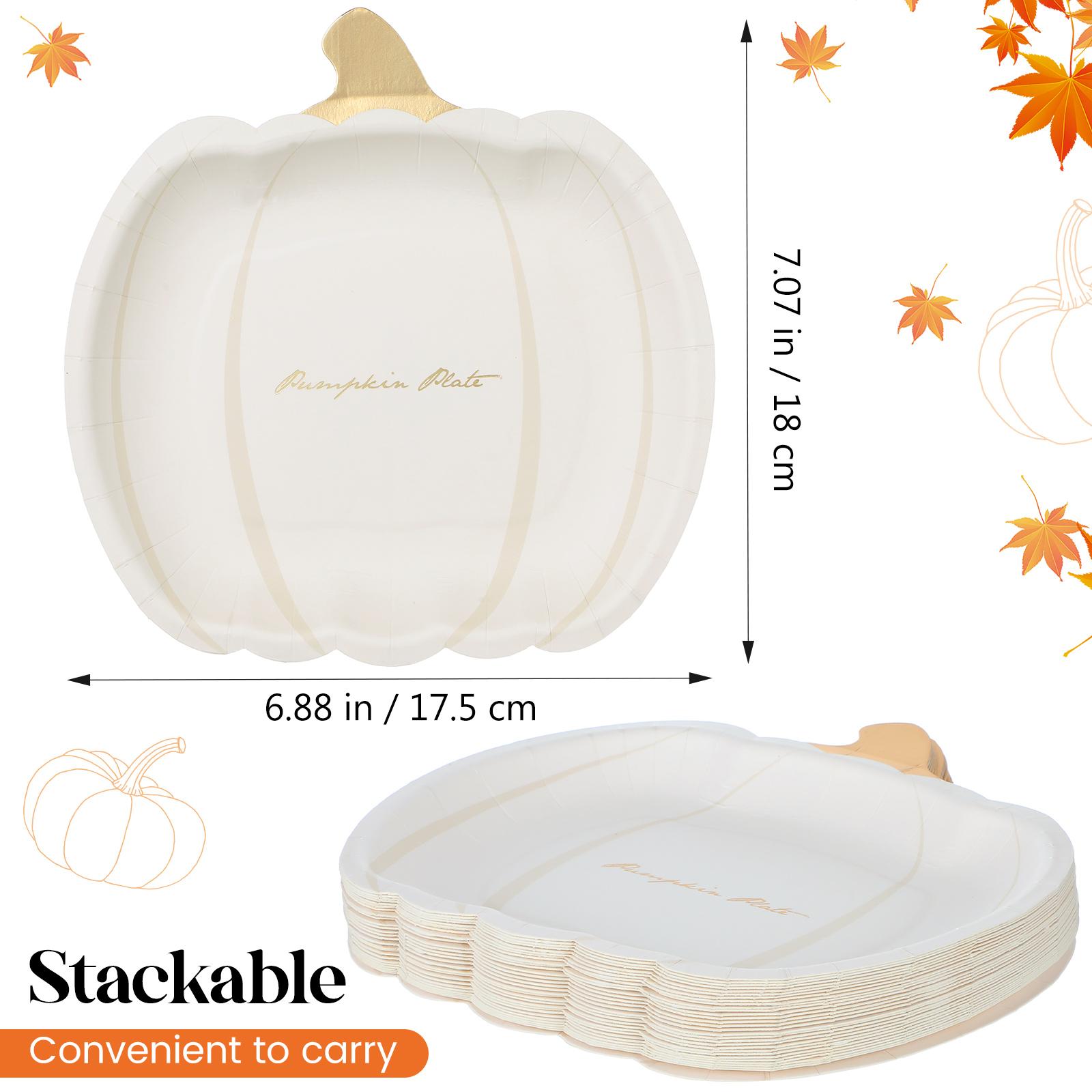 

30 Pcs Halloween Holiday Little Food Party Dish Pumpkin Paper Pallet Plates Napkins Shaped Small Dessert Party Dish Tableware