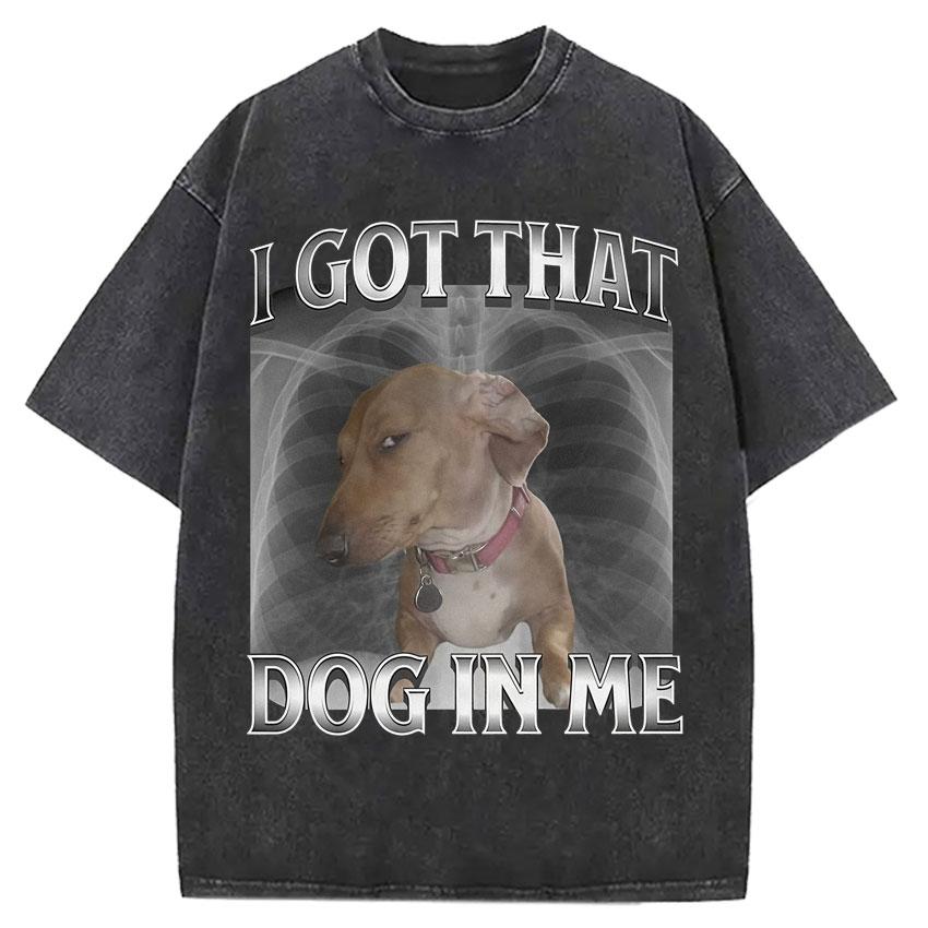 Funny Smoking Dog Cooking Tshrit Vintage Washed Tshirt S Oversized Loose Cotton Harajuku Tee Shirts Casual Streetwear Unisex