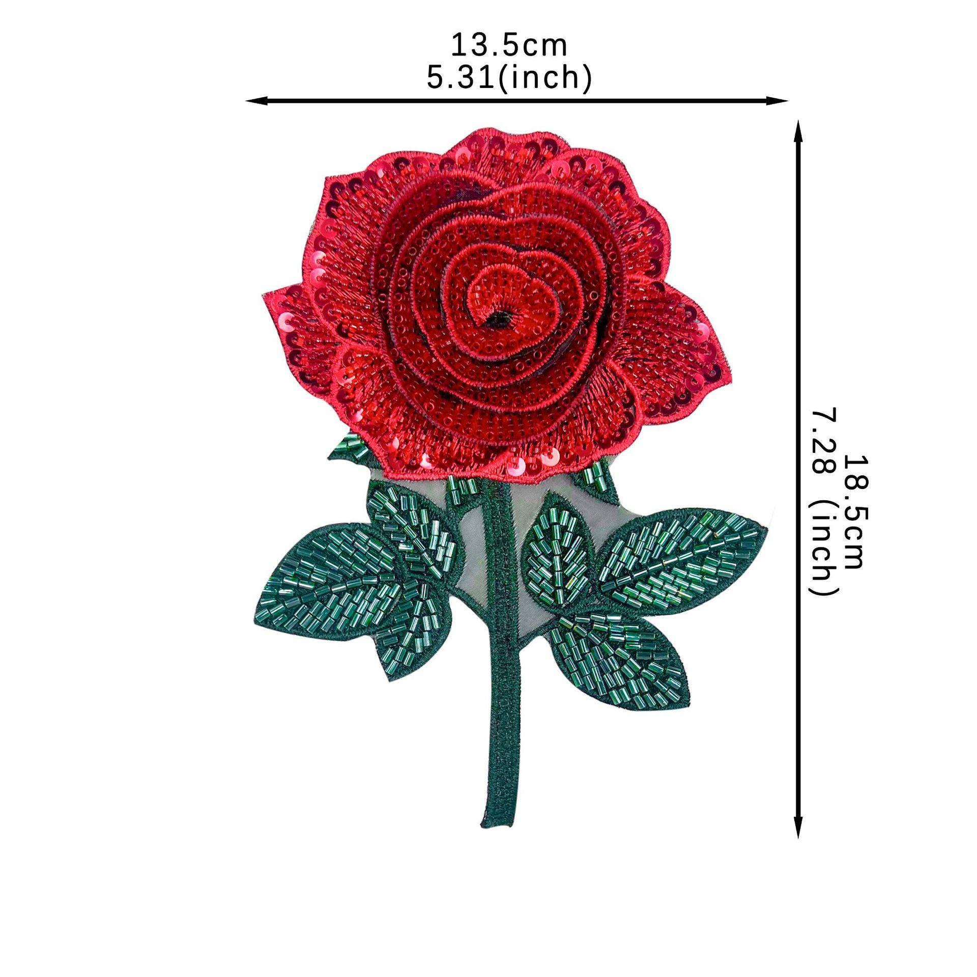

Ручная работа Бисером Пайетками Трехмерная Роза Нашивки Наклейки Одежда Джинсы Платье Декоративные Тканевые Наклейки Аксессуары Декали H2271