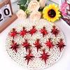 12Pcs Plastic Christmas Hanging Ornaments Glittering Diy Xmas Tree Pendant Star Shaped Party Supplies Festival Decorations