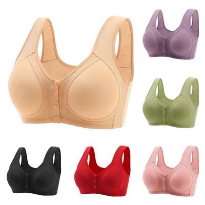 Underwear Women's Sleep Gathering Front Buckle Without Steel Ring Vest Bra