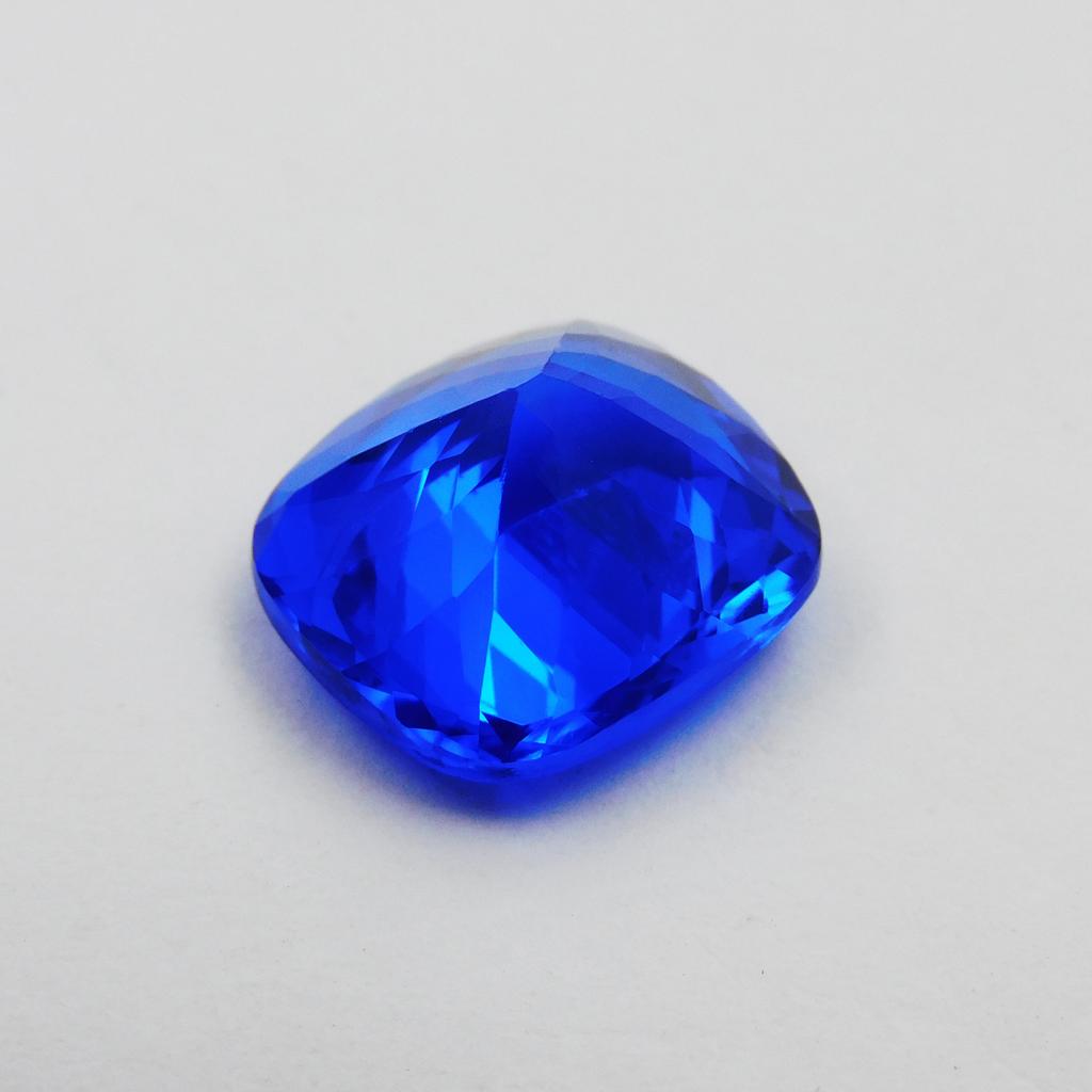 Natural Blue Tanzanite Loose Gemstone 15.30 Ct Cushion Cut for Jewelry Making and Gem Collections