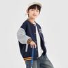 Duoduojia Boys' Color Block Cartoon Baseball Jacket