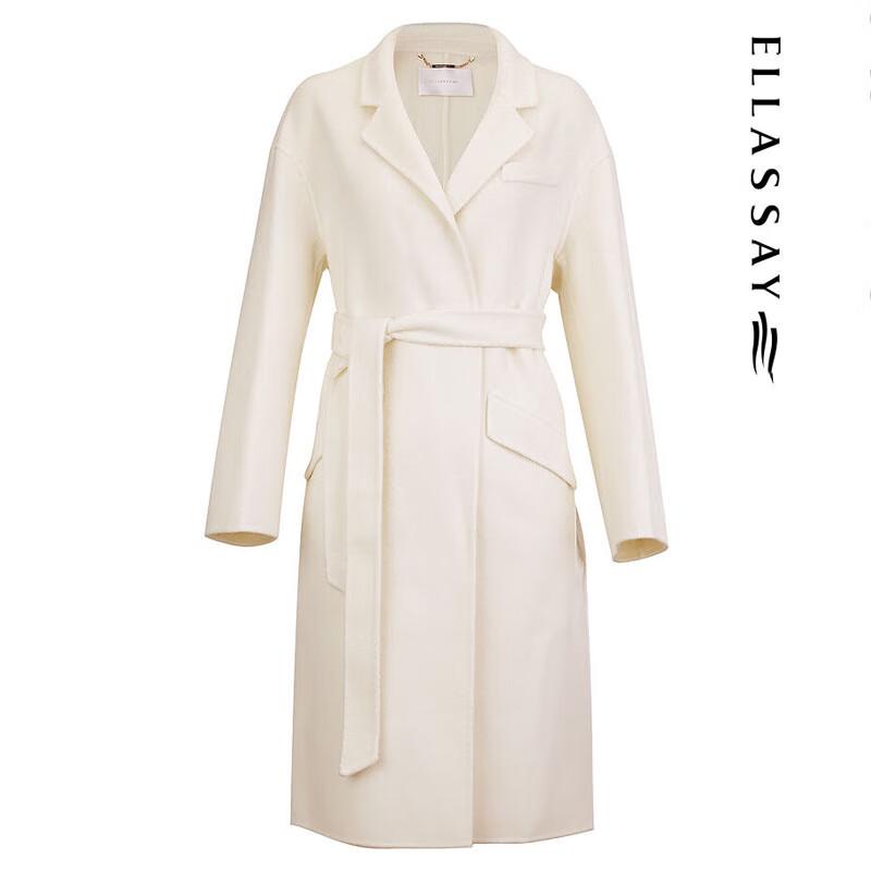 ELLASSAY Women's Wool Blend Mid-Length Coat