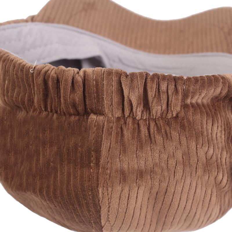 Octagonal Corduroy Striped Beret - Autumn/Winter Fashion Women's Hat