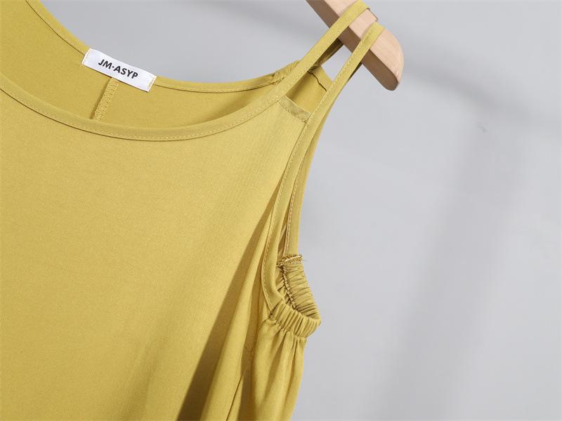 Cotton & Silk Summer Slimming Sleeveless Camisole Dress for Women - 2025 Collection