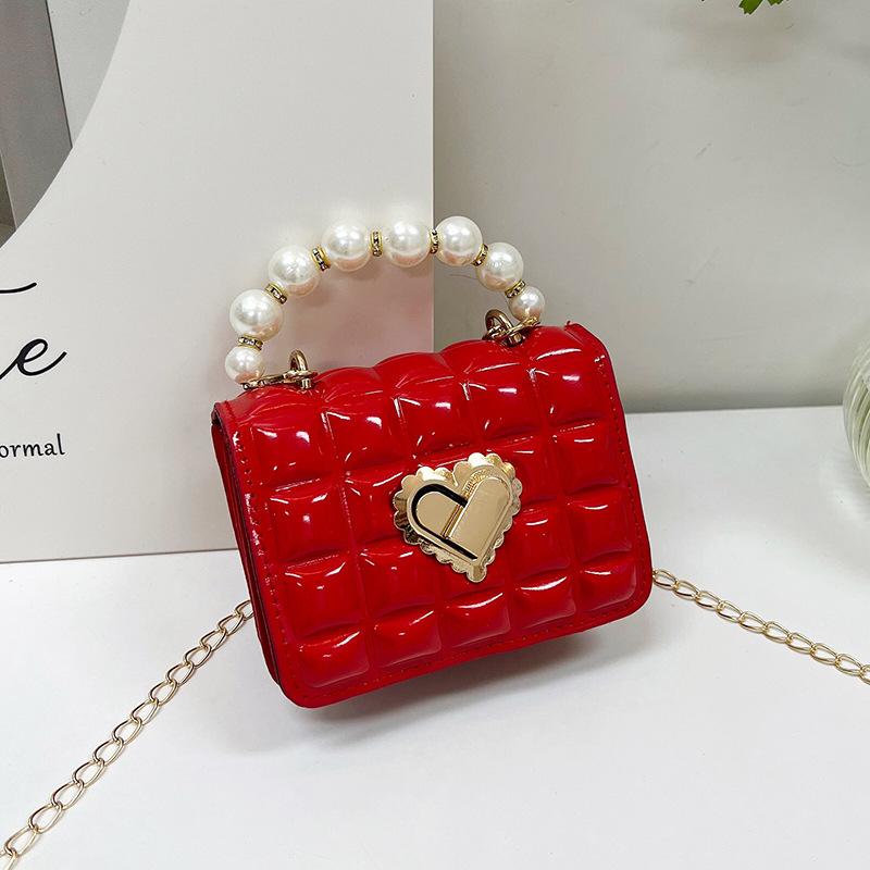 Mini small bag 2025 new pearl hand bag little princess style texture bag foreign style square chain messenger bag tide