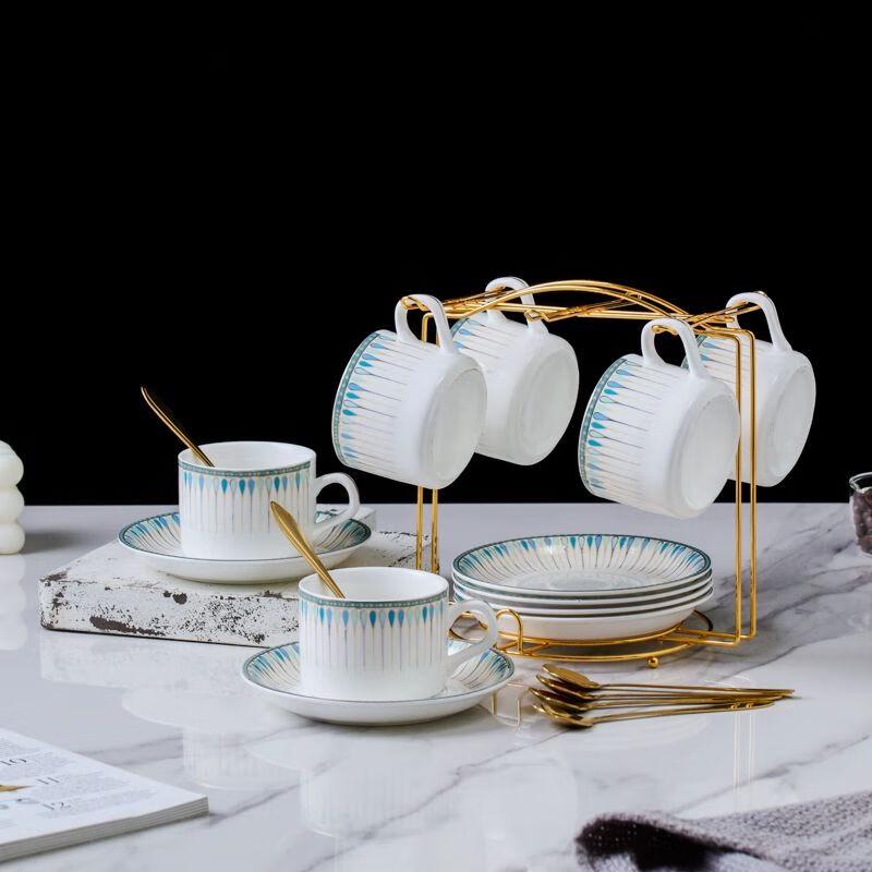 TXRMDX Elegant Ceramic Coffee Cup and Saucer Set