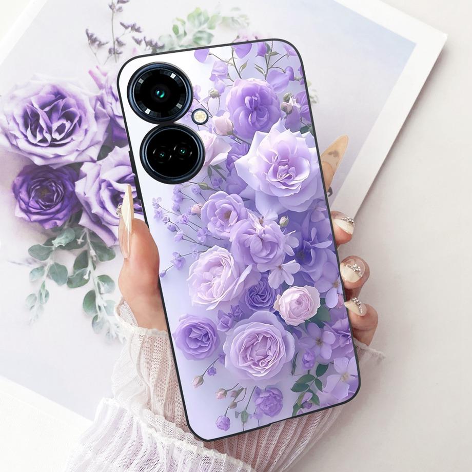 For Tecno Camon 19 Pro 19 Neo Camon19 4G Phone Case Matte Soft TPU Bumper Cover Cool Cartoon Luxury Butterfly Flower Funda
