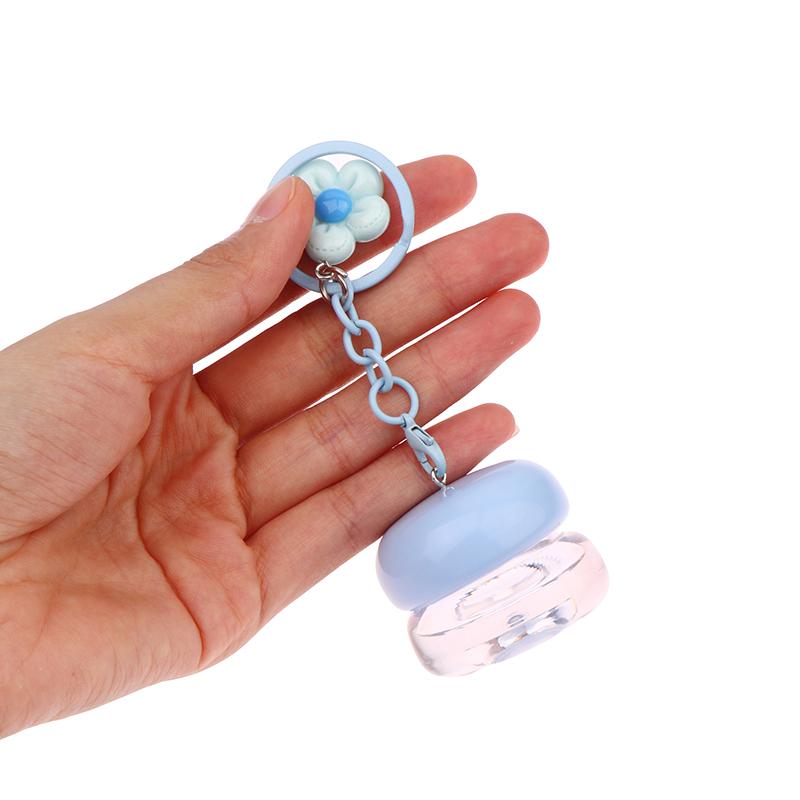 1Pcs 5G Mini Empty Plastic Lip Mask Jars With Keychain Pendant Lip Balm Cans Cream Lip Balm Containers Lipstick Makeup Container