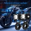 Devil Eye LED Motorcycle Headlight - High/Low Beam, White/Yellow Strobe