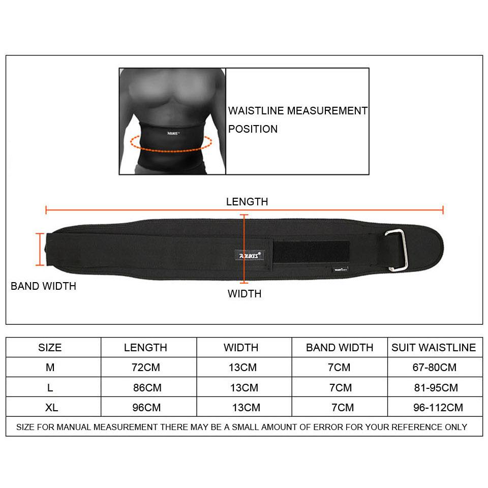 Aolikes 1Pcs Sport Pressurized Weightlifting Bodybuilding Waist Support Belt Fitness Squatting Training Lumbar Back Supporting