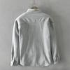 Winter Warm Men Shirt Daily Casual Men Tops Korean Style Striped Fleece Shirt Lapel Collar Brushed Button Up Shirt