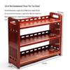 Red Rosewood Multi-layer Desktop Storage Rack - Retro Style Kung Fu Tea Set Display Shelf