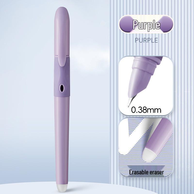 Ergonomic Student Pen with 0.38mm Tip & Replaceable Ink: Ideal for Learning, Calligraphy, and Homework