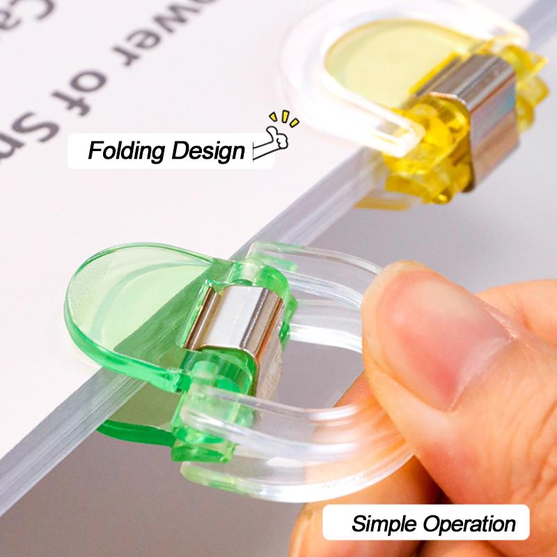 8Pcs Paper Clip, Multi-purpose Invisible Leg Shortening Clip, Candy Color Binder Clips, Page Holder Office Study Binder Clips