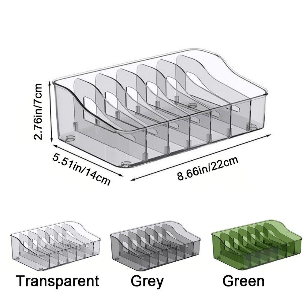 2Pcs Plastic Divided Spice Rack Large Capacity Adjustable Seasoning Storage Box Space Saving Detachable Spice Bag Storage Box