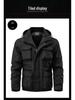 Herren Winddichter Parka mit abnehmbaren Ärmeln: Frühlings-/Herbst-Jacke mit mehreren Taschen, lockerer Schnitt, Übergröße, Freizeit-Arbeitskleidung