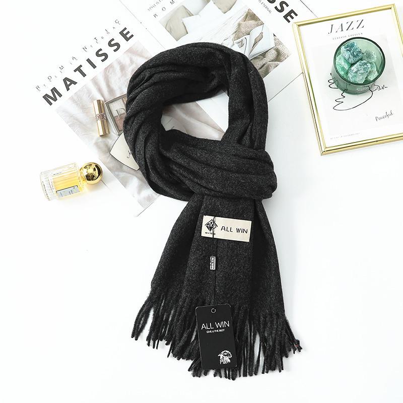 High-End Women's White Cashmere Wool Scarf Shawl - Winter 2025 Collection