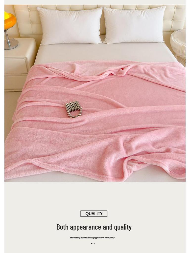 All-Season Luxury Flannel Blanket - Small, Double-Sided Fleece for Office or Home Use