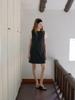 Elssibeui Crease Sleeveless Mini Dress_Black