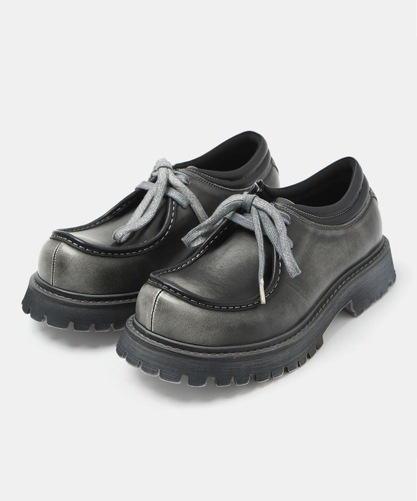 Wetheroad Wtrd1146 Shine Sanding Vintage Wallabee Derby Shoes Grey