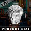 2 Pcs 110mm Non Power Roof Ventilator Wind Turbines Attic Air Vent for Houses Factory Attic Farm Lea