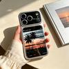 Sunset Coconut Apply Apple 16Pro Creative iPhone17 Niche Premium Sense 17ProMax Phone Case ins