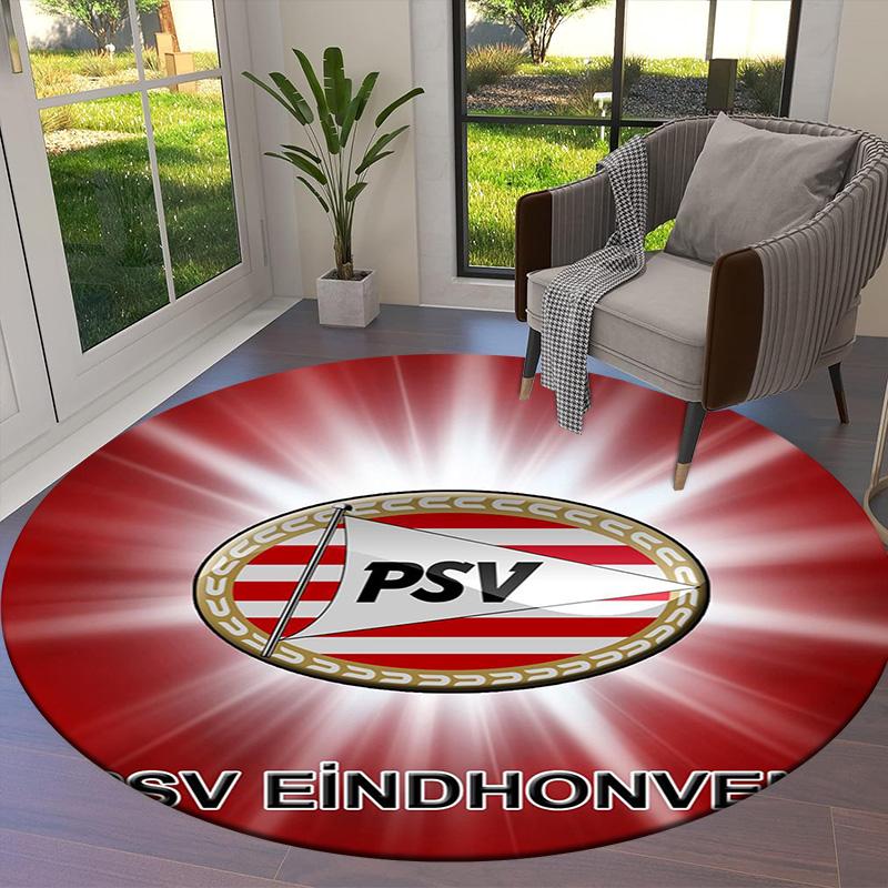 Philips Sport Vereniging Round Area Rug,Carpet Rug for Living Room Bedroom Sofa Playroom Decor,Non-slip Floor Mat