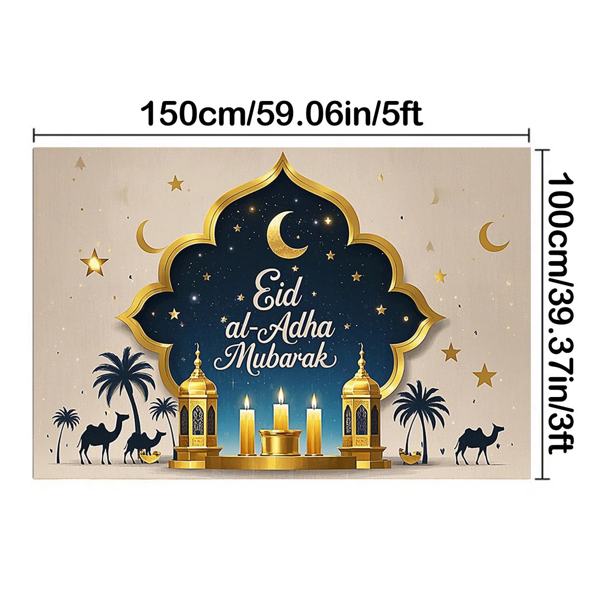 

Фон для фотосъемки на праздник Ид аль-Адха Карим Ид аль-Адха Рамадан Вечеринка Исламский мусульманский фон Фотостудия Декор для фотосессии 150*100cm
