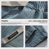 Herren Trendige Denim Hip-Hop Lockere Lässige Mittellange Shorts