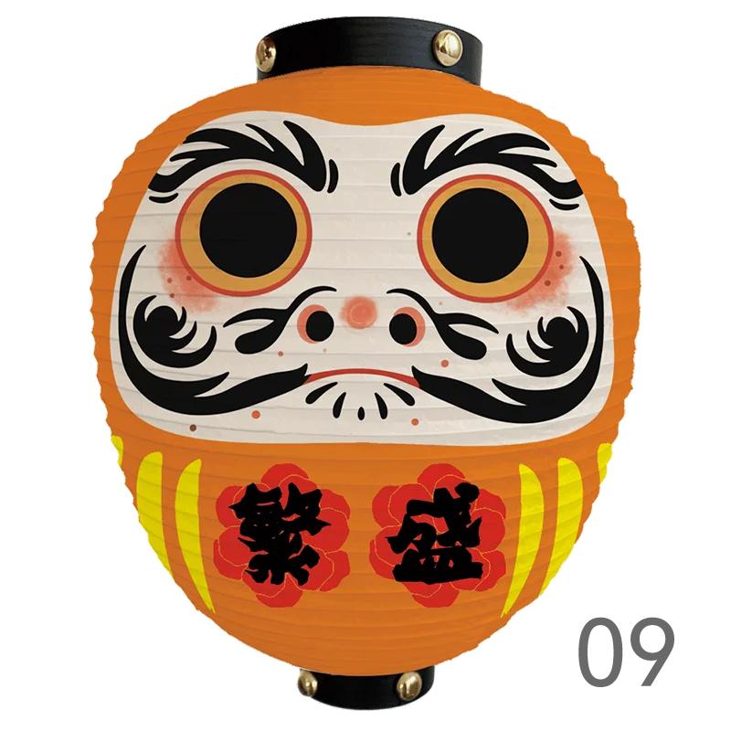 Japanese Style Cartoon Wish Dharma Hanging Lantern Japan Mascot Daruma Sushi Pub Bistro Restaurant Izakaya Decor Lantern