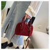 Solid Color Shell Bag Retro Crocodile Pattern Pu Leather Crossbody Bag Waterproof Shoulder Bag Women
