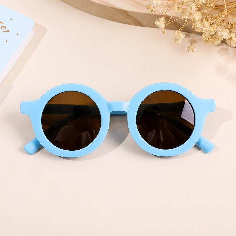 Fashion Round Frame Multi-Color Matte Round Frame Glasses Uv400 Uv Protection Baby Men'S And Women'S Children'S Glasses
