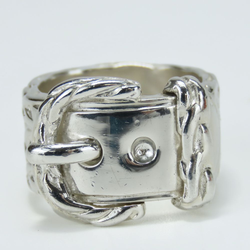 Used HERMES Ring Diane EU#49 51 Silver925 12.1g Silver Accessories