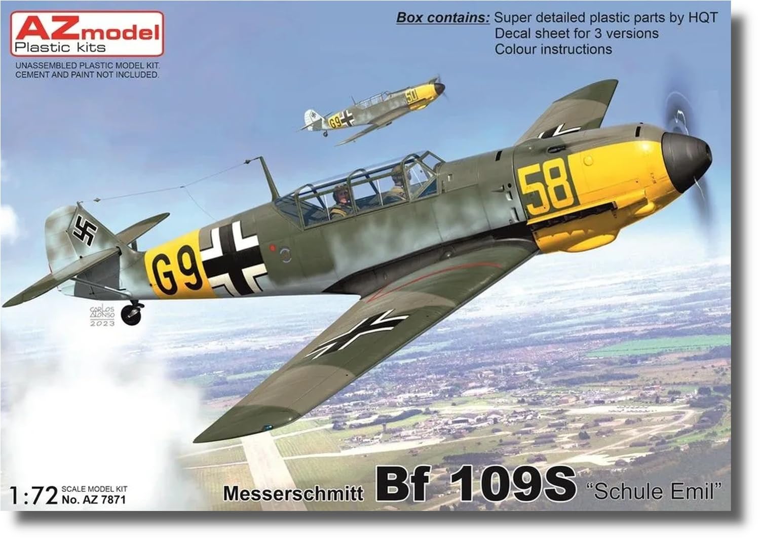 

AZ Model Messerschmitt Bf109S Учебный Эмиль Пластиковая Модель AZM7871 1/72