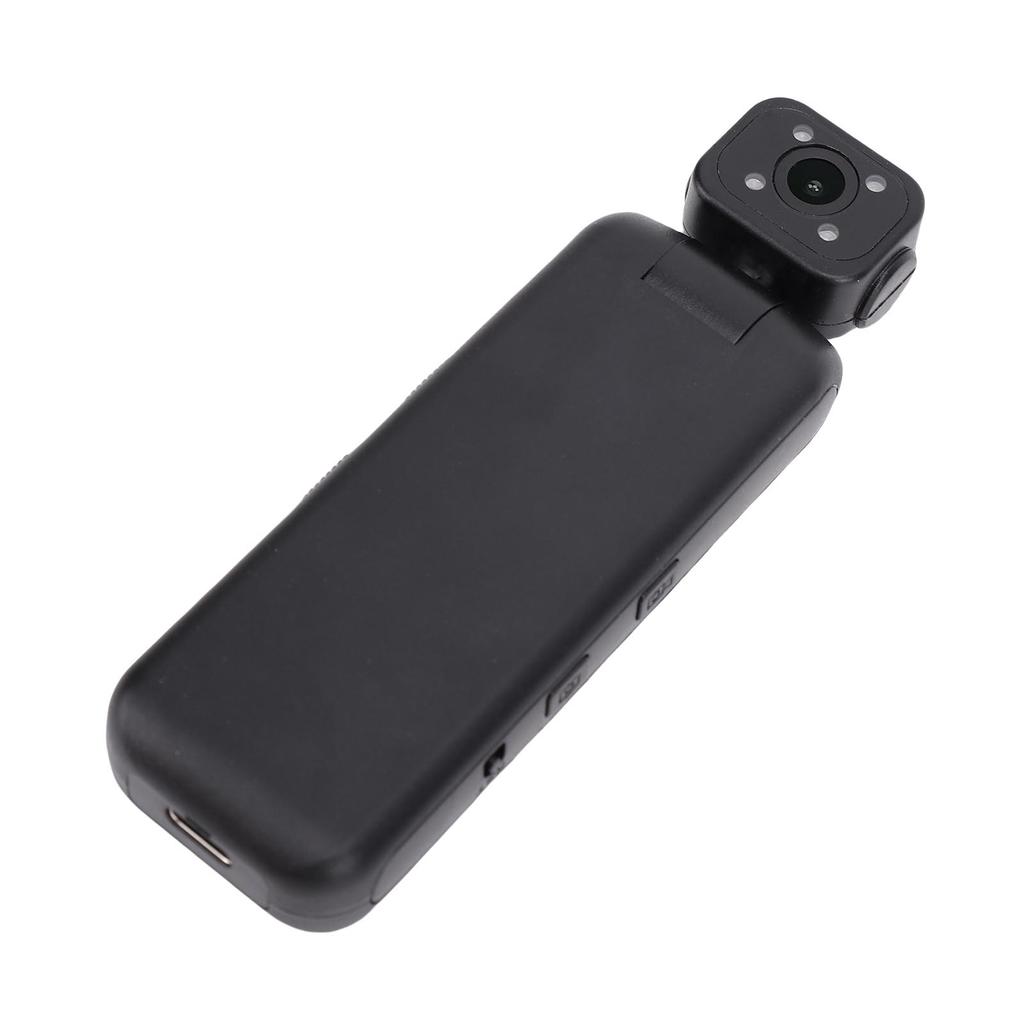 Portable Camcorder 2K HD 355 Degree Rotatable Wide Angle Lens Anti Shake Video Camera with Back Clamp