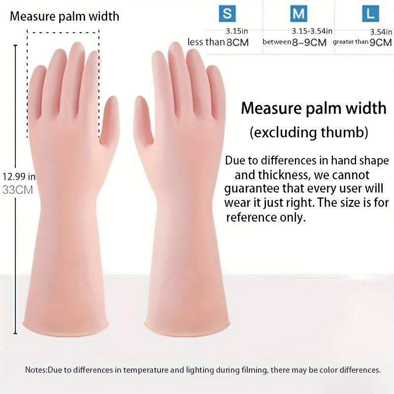 Colorful Rubber Gloves Velvet Material Washing Women Latex Household Dishwashing Gloves New Durable Wear Cleaning Solid Color