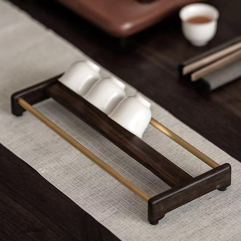 

Подставка для слива из цельного дерева из черного дерева, подставка для сушки чашки, сушилка для чашки, подставка для сушки чашки, для хранения чайных чашек