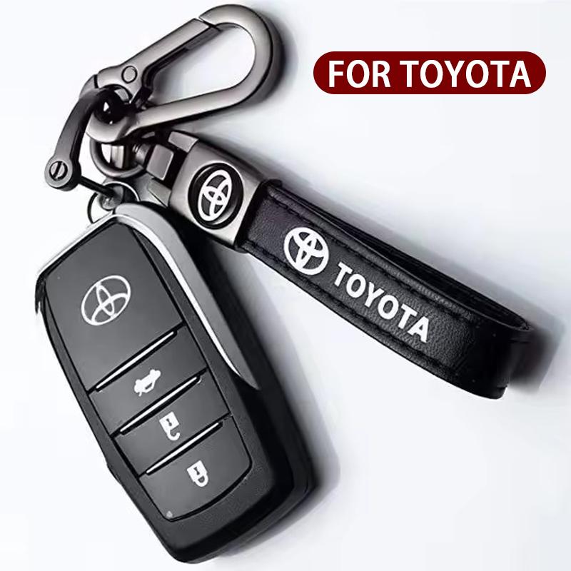 Car Key Chain Ring Keyring For Toyota Corolla Yaris Chr Auris RAV4 Land Cruiser Camry Highlander Prado Auto Keychain Accessories