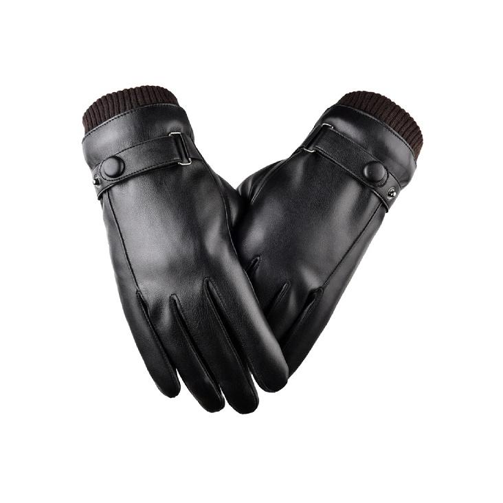 1 Pair Mens Winter Touchscreen Gloves Thermal Insulated Leather Gloves with Triple Stitching for Cycling Skiing Outdoor Sports 1 Pair B