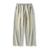 Men's Cotton Vintage cat whiskers Washing Denim Jeans Drawstring Baggy Wide leg Pants Streetwear Sweatpants Track Pants Trousers