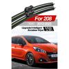 For Peugeot 208 2012-2023 Front Windshield Wiper Blades 2pcs Windscreen Window Accessories 2013 2014 2017 2018 2019 2020 2021