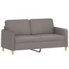 VidaXL 2-seater Sofa with Decorative Pillows Taupe 140 Cm Fabric 3200916