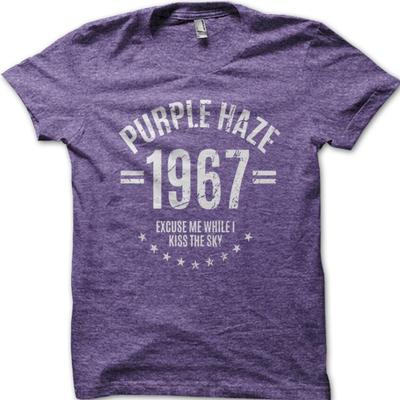 Purple Haze 1967 JImmy Hendrix Inspired Cotton T-shirt 9030