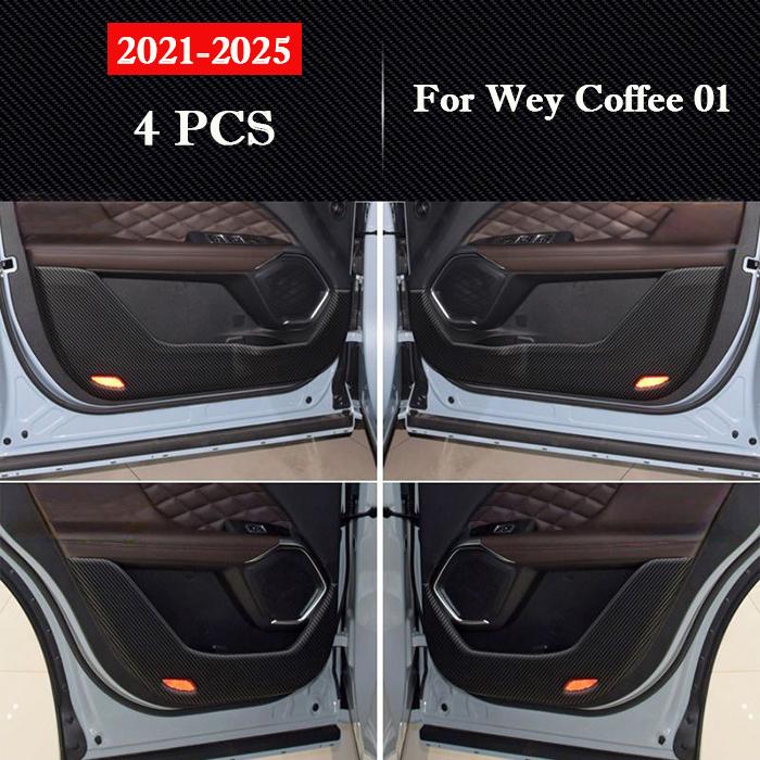 

For Wey Coffee 01 2026 - 2026 Car Door Anti Kick Pad Protection Sticker Carbon Fiber Scratch Resistant Film Interior Accessories