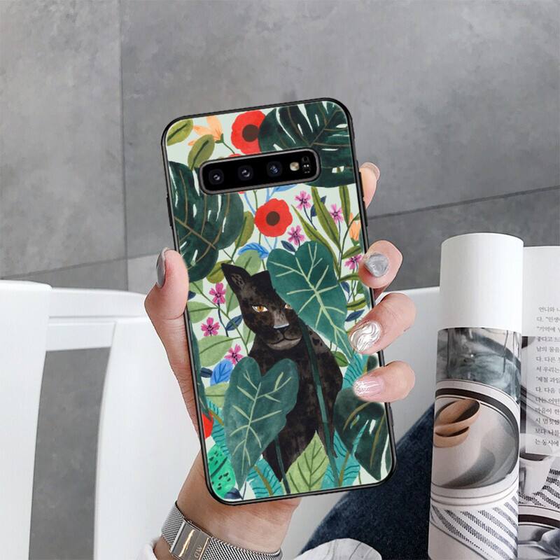 

Чехол для телефона с изображением тигра, животного, пальмы, листа, для Samsung Galaxy S22 S20 Ultra S20 S22 Plus S21 S10 S9 S8 Plus S10E S20 FE S22Ultra 5G