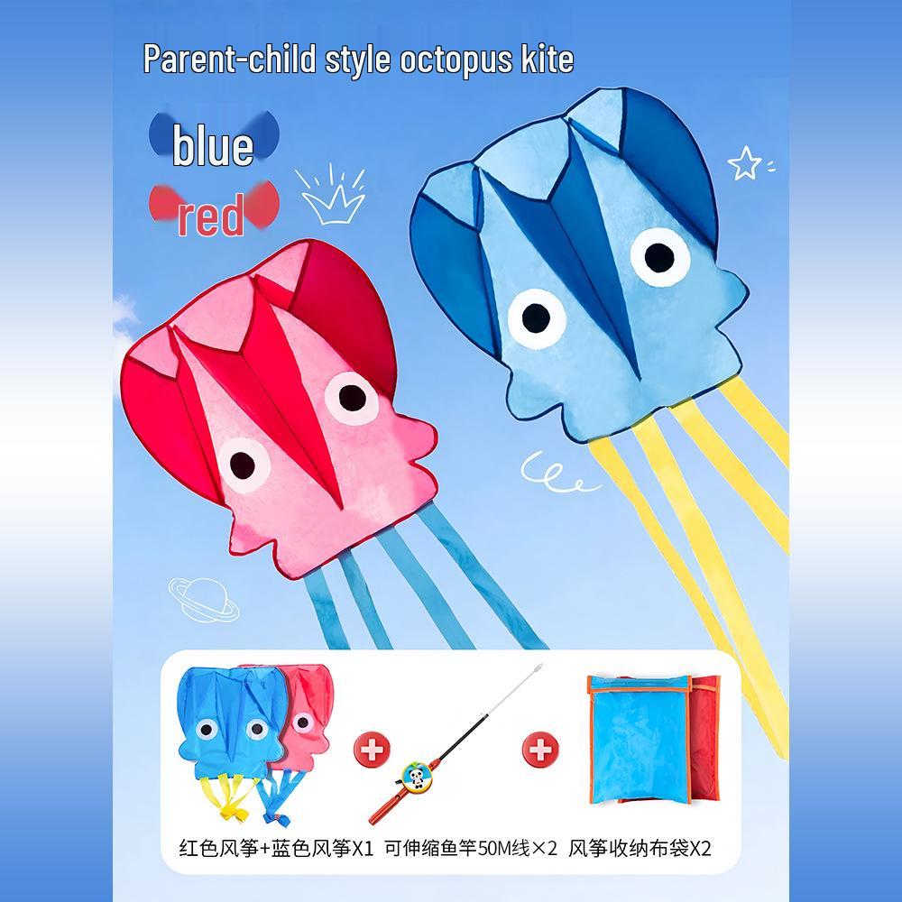 2026 Octopus Pocket Kite - Children's Easy-Fly Soft Kite for Light Breeze Outdoor Fun